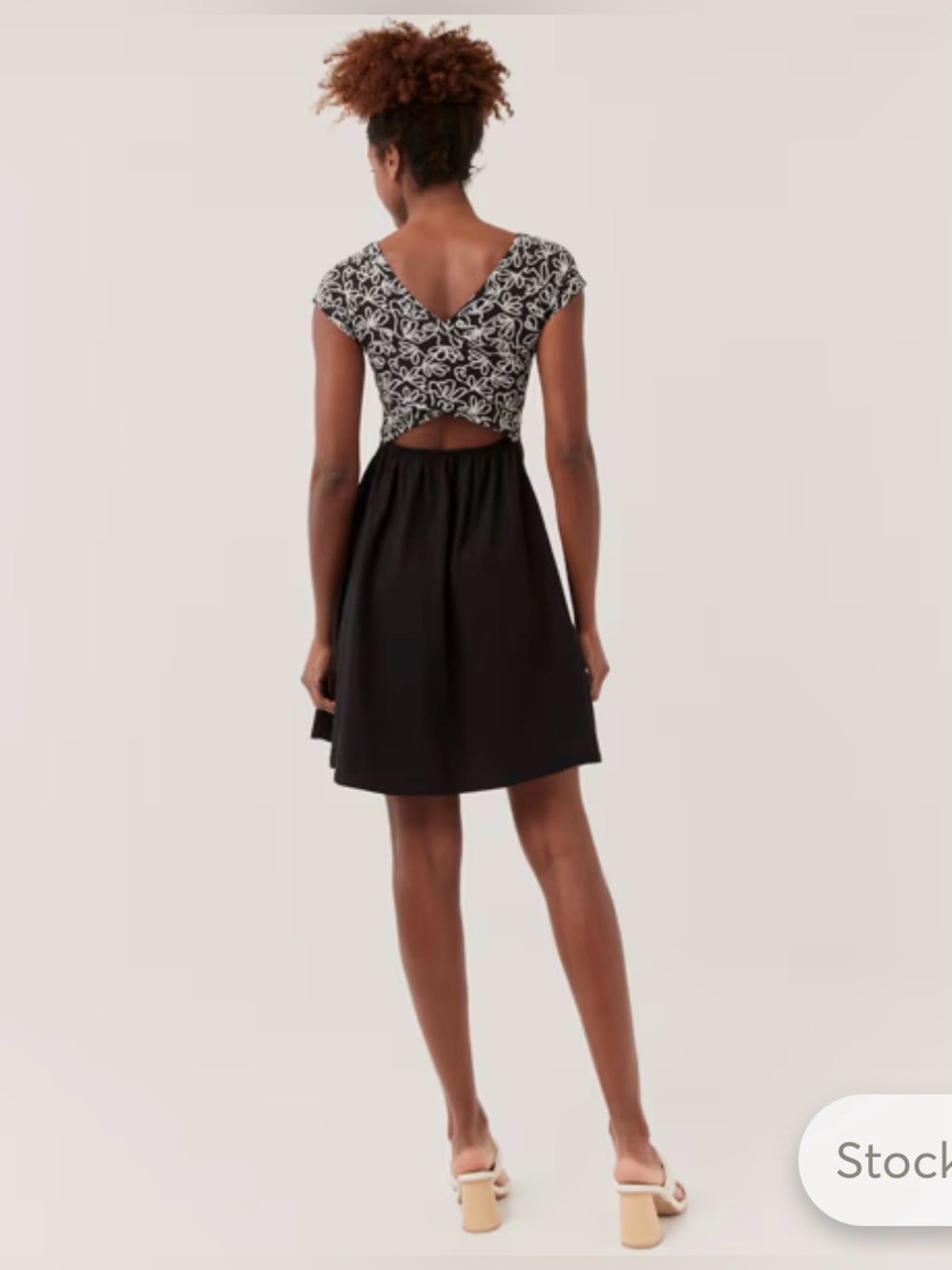 NWT Pact Dress - Organic Cotton, Floral, Criss Cross Back, Short Sleeve - Picture 2 of 13